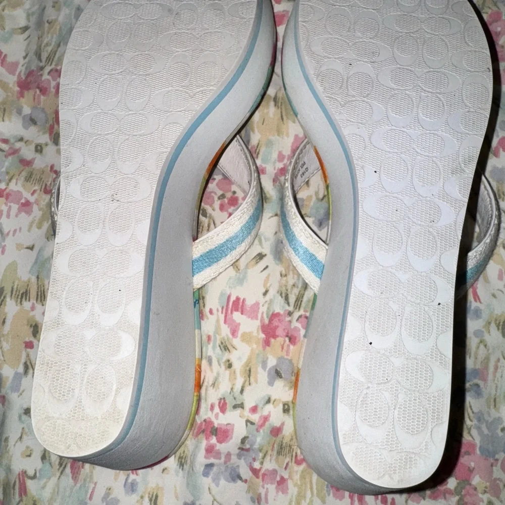 Coach Colorful Striped Sandals - Picture 5 of 7